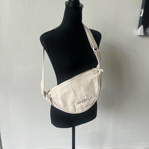 NEW Aveda Canvas Cream Sling Bag